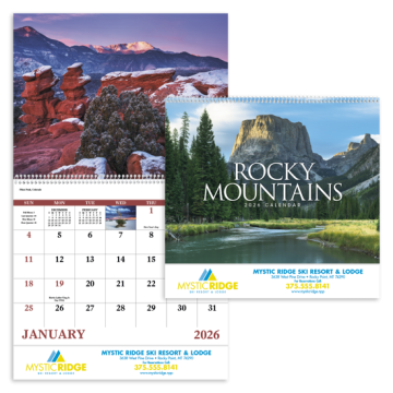 Rocky Mountains Appointment Wall Calendar - Spiral
